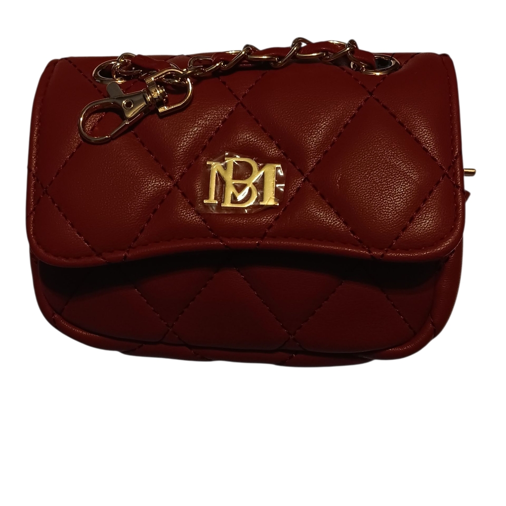 Badgley Mischka Quilted Mini Bag in Deep Red